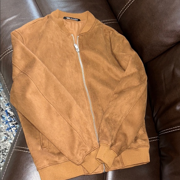 Zara Other - Zara Oversized Faux Suede Bomber Jacket Men